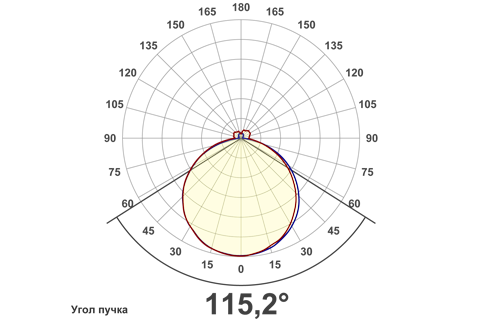 Кривая силы света (круговая) светильника Сеть матовый, 24 Вт, БАП, светодиодный светильник 5906